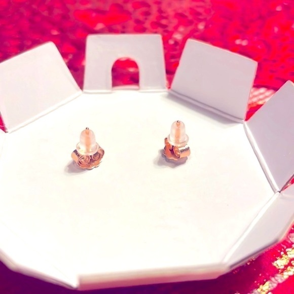 Brand New Rachel Zoe Sterling Silver Magenta Butterfly Post Earrings - Picture 11 of 12